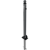 Ornamental bollard | Series 465B | � 60 mm | foldable, self-engaging lock,for casting in concrete, with hot-dip galvanized groundsocket part-no. 470.60, approx. 400 mm below ground | with Euro profile cylinder lock and three keys | with 1 eyelet